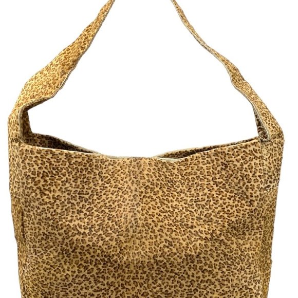 Vintage BOTTEGA VENETA Handbag Brown Animal Print Tote Bag Made in Italy Auth - Picture 3 of 10